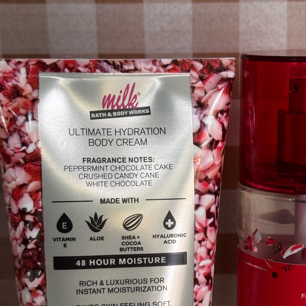NEW B&BW x MILK Peppermint Bark Truffle body set includes body cream & more - Picture 4 of 4